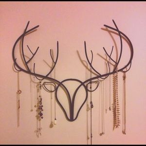 Wall deco deer shaped jewelry necklace hanger